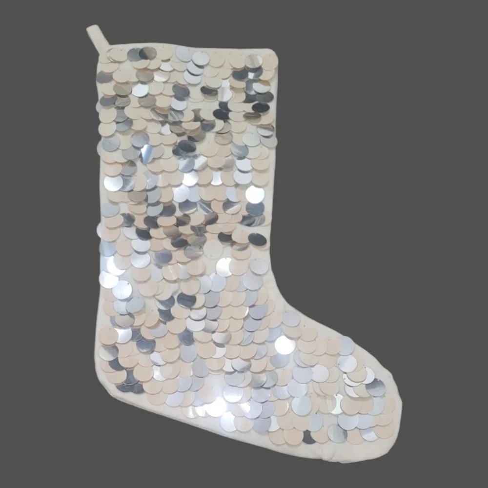 West Elm Sequins Hanging Christmas Stocking
